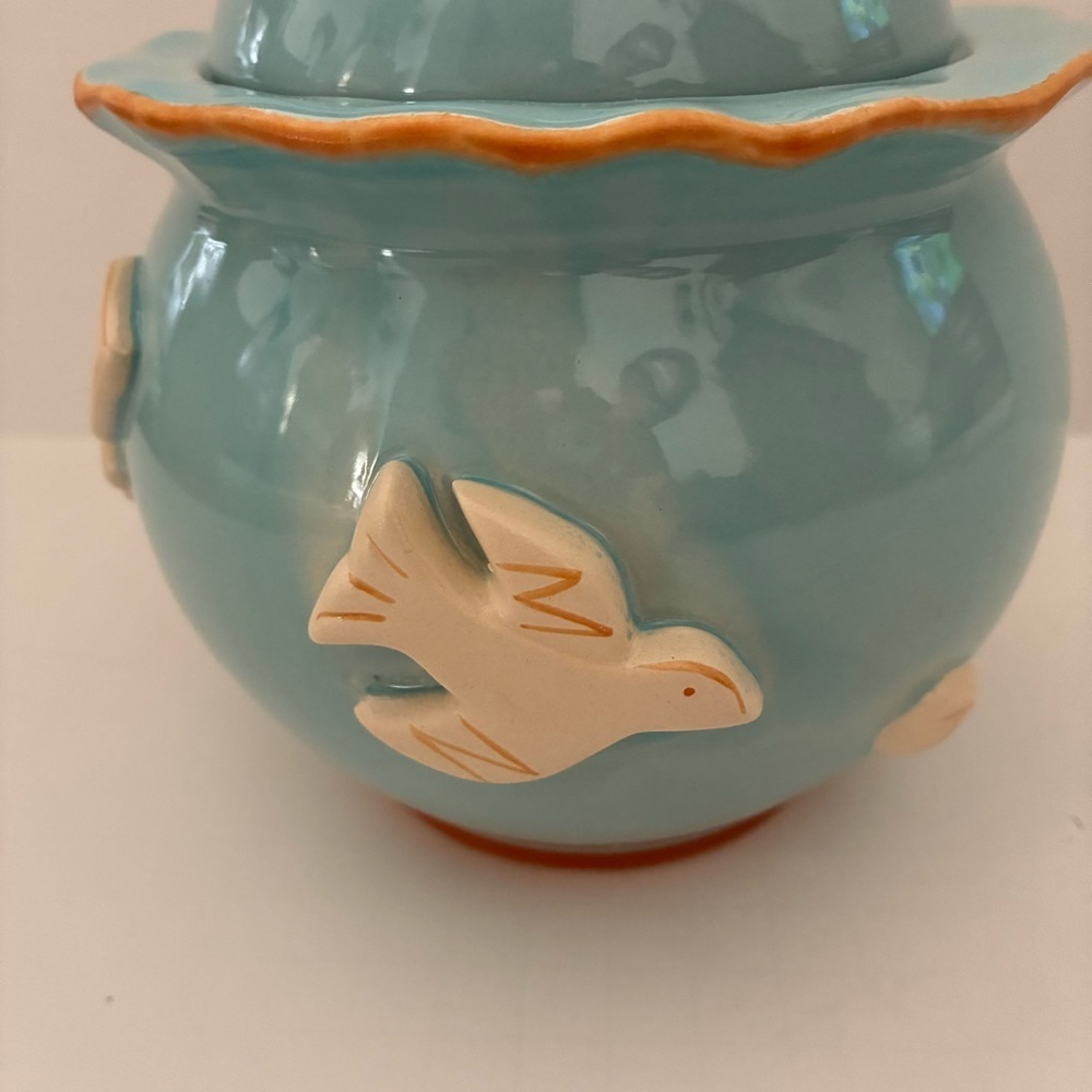 Carmel Ceramica Cat Cookie jar with “Meow” lid - Picture 6 of 16